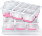 Ice Cube Trays 2 Pack, JRISBO Large Silicone Ice Cube Molds by Jrisbo