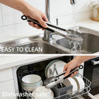 Stainless Steel Grill Tongs Set, Heat Resistant Metal Food Tongs - Image 4