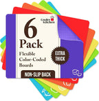 Extra Thick Flexible Cutting Board Mats Set of 6 by CoolerKitchen