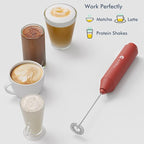 Powerful Milk Frother Handheld Foam Maker, Mini Whisk Drink Mixer - Image 4