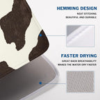 Milk Cow Drying Mat 24x18 Inch, Cattle Fur Farmhouse Dish Drainer Mats Summer - Image 4