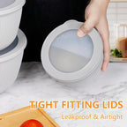 BoxedHome Nesting Plastic Mixing Bowls, BPA-Free Plastic, Microwave and - Image 4