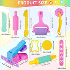 Dough Tools Set for Kids – 22 PCS Macaron Color Dough Play Tools - Image 2