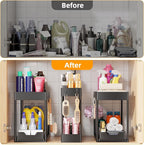 Simple Trending 3 Pack Under Sink Organizer, Pull-Out Cabinet Organizer Drawer - Image 7