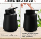Soap Dispenser Ceramic with Easy-to-Press Pump Hand Lotion Liquid Dispenser - Image 8
