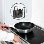 2 Pack Magnetic Pot Lid Holder, Organizer Hanging Saucepan Lid Metal Pot Lid - Image 3