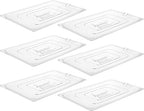 CURTA 6 Pack NSF Notched Food Pan Cover, Full Size Clear Polycarbonate Lid by CURTA