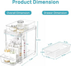 Vtopmart 4 Pack Higher Bathroom Organizer, 2 Tier White Under Sink Organizers - Image 3