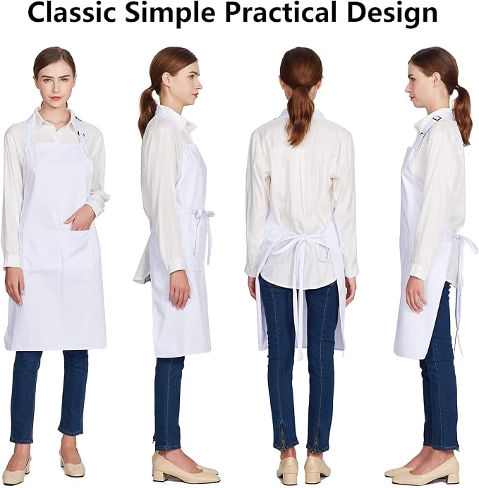 Jubatus 12 Pack 100% Cotton Aprons Bulk - Image 2