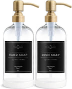 Vine Creations Clear Glass Soap Dispenser, 2 Pack Kitchen Soap Dispenser Set - Image 7