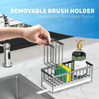 Cisily Sponge Holder for Kitchen Sink, Sink Caddy Organizer - Image 5