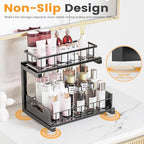 Under Sink Organizer, Heavy Duty Metal Pull Out Cabinet Organizer Slide Out - Image 5