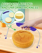 1PCS Purple Adjustable Food Grade Stainless Steel Cake Cutter Slicer Leveler - Image 3