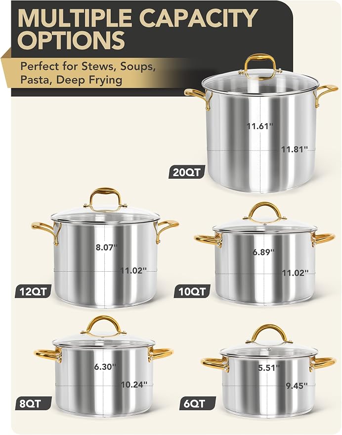 MICHELANGELO Stainless Steel Stock Pot - Image 9