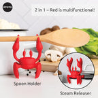 OTOTO Red The Crab Silicone Utensil Rest - Image 3