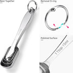 U-Taste Narrow Square Measuring Spoons: 18/8 Stainless Steel Kitchen Measure - Image 6