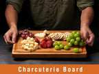 Allsum Bamboo Cutting Boards for Kitchen, Heavy Duty Wooden Chopping Block - Image 5