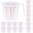 16 Pcs 4 Cup Capacity Plastic Measuring Cup, 32 Oz/1000 ml Clear Graduated by Unknown