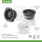 Tovolo Tennis Ice Cube Molds Pack of 2 Large Craft Ice Spheres - Image 6