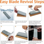 Amazon Basics Whetstone Knife Sharpening Stone Set, Double-sided 400/1000 and - Image 6