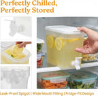 Jucoan 2 Pack 0.9 Gallon Fridge Beverage Drink Dispenser - Image 5
