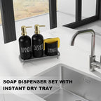 Kitchen Soap Dispenser Set, 16.9 fl oz Hand and Dish Soap Dispensers - Image 7