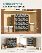 NESAPTO Spice Rack Organizer for Cabinet, Wood 4-Tier Vertical Seasoning - Image 6