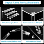 HENABLE Large Acrylic Display Risers, Perfume Stand Organizer, Tabletop Use - Image 4