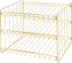 Kitchen Details 3 Tier Can Storage Organizer Rack in Gold by KitchenDetails