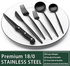 EWFEN 24-Piece Black Silverware Set - Image 5