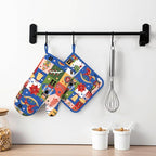 Christmas Nutcrackers Silicone Oven Mitts Pan Mats Set of 2, Heat Resistant - Image 6