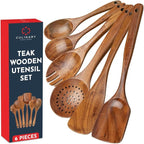 Teak Wooden Utensil Set 6-Piece by CulinaryCouture