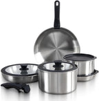 GOURMETIFIC® Stainless Steel Cookware Set by Unknown