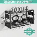 31 Inch Pot Rack Wall Mounted, 2-Tier Pots and Pans Organizer - Image 4