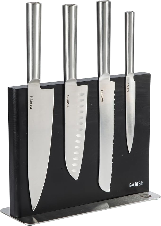 Babish 5 Piece 1.4116 German Steel Magnetic Knife Block Set Babish 5-Piece by Babish