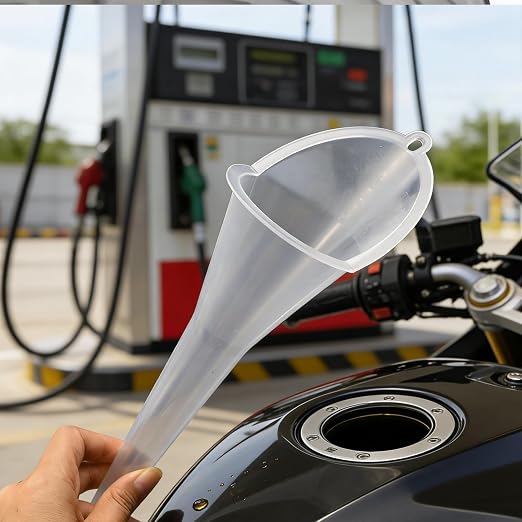 4 Pcs Long Neck Oil Funnel for Automotive, Wide Mouth Plastic Funnel, Long - Image 6