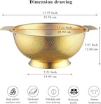 Kyraton Gold Colander 5 Quart, Professional Titanium Gold Plating Stainless - Image 4