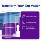PUR 30-Cup Countertop Water Filter Dispenser, 1 Genuine PUR Filter, 2-in-1 - Image 2
