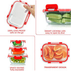 KOMUEE 24 Pieces Glass Food Storage Containers Set, Meal Prep Containers - Image 4
