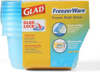 Glad Food Storage Containers, Small Rectangle, 24 Ounces | Freezerware | 4 - Image 8