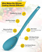 Pack of 2 Silicone Cooking Spoons, Non Stick Solid Kitchen Spoon - Image 3
