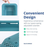 BLUE GINKGO Over the Sink Colander Strainer Basket - Image 4