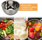GreatChef Mixing Bowls Stainless Steel Set of 9-1.5, 5QT Bowl and Graters - Image 4