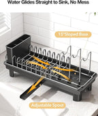 Small Dish Drying Rack Carbon Steel Dish Rack Rustproof - Image 4