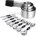 Magnetic Measuring cups and spoons Set, 5 Stainless Steel Magnetic Measuring by JIEJIE