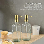 MaisoNovo Soap Dispenser 2-Piece Set | 16.9oz Clear Bottles - Image 3
