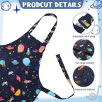 2 Pack Kids Apron, Cute Cooking Aprons, Waterproof Art Apron - Image 3