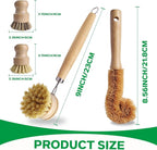 Bamboo Dish Brush Set - Image 2