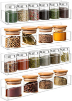 Acrylic Spice Rack Wall Mount-12 Inch, 4 Pack Hanging Seasoning Rack Organizer by Douildhaiy