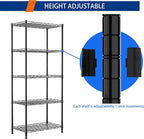 REGILLER 5-Wire Shelving Metal Storage Rack Adjustable Shelves, Standing - Image 6